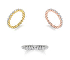 18K Rose Gold Round Diamond Full Eternity Ring — 3 COLOR