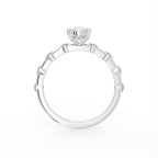 18K Bespoke Oval Diamond Engagement Ring — FRONT