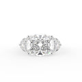 18K Trilogy Radiant Diamond Ring — TOP
