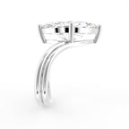 18K Solitaire Cocktail Diamond Ring — SIDE