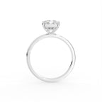 18K Solitaire Radiant Diamond Engagement Ring — FRONT