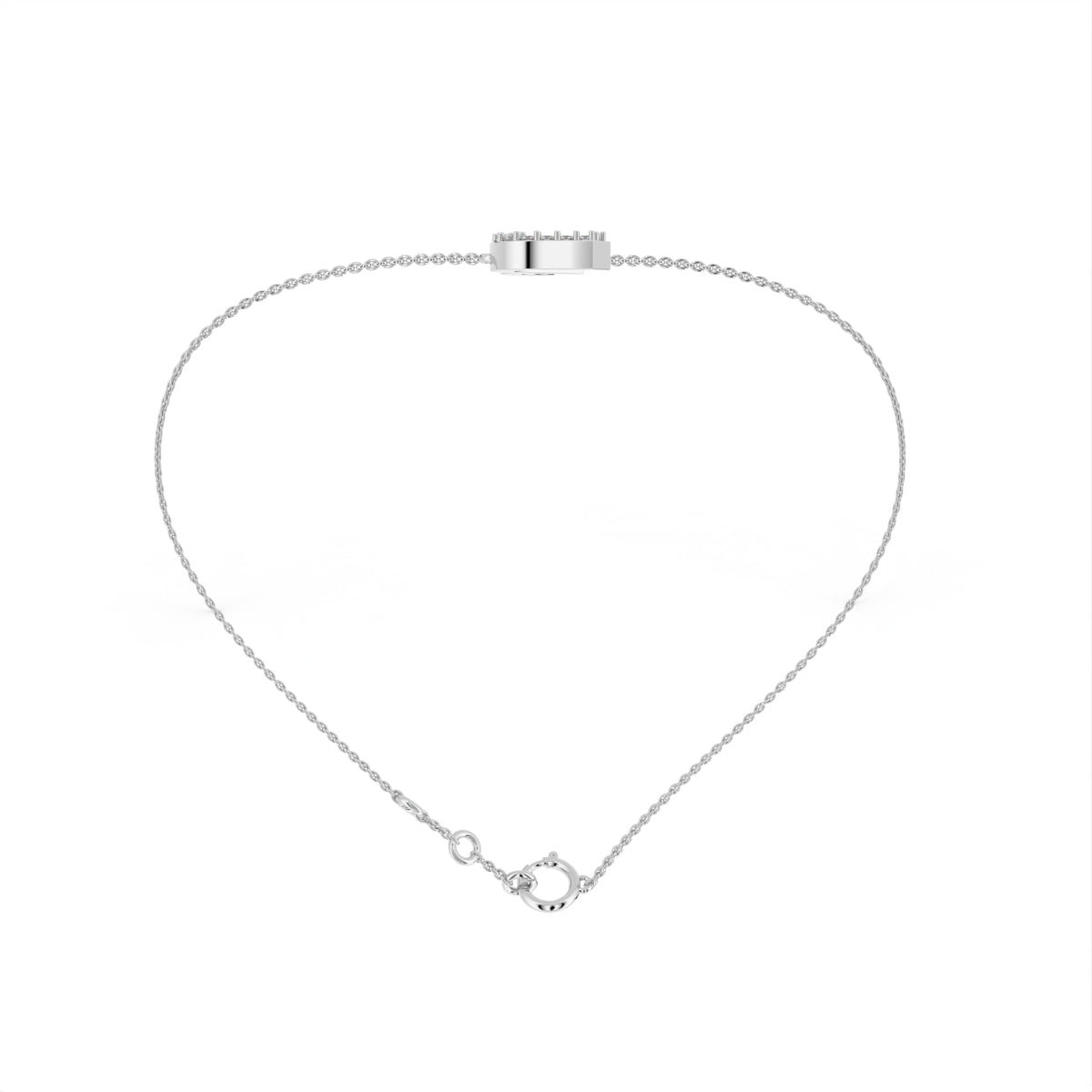 18K Arabic Alphabet Diamond Bracelet — FRONT