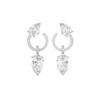 18K Pear Diamond Drop Earrings — TOP