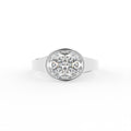 18K Bespoke Oval Bezel Diamond Ring — TOP