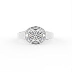 18K Bespoke Oval Bezel Diamond Ring — TOP