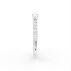 18K Bespoke Pear Diamond Ring — SIDE
