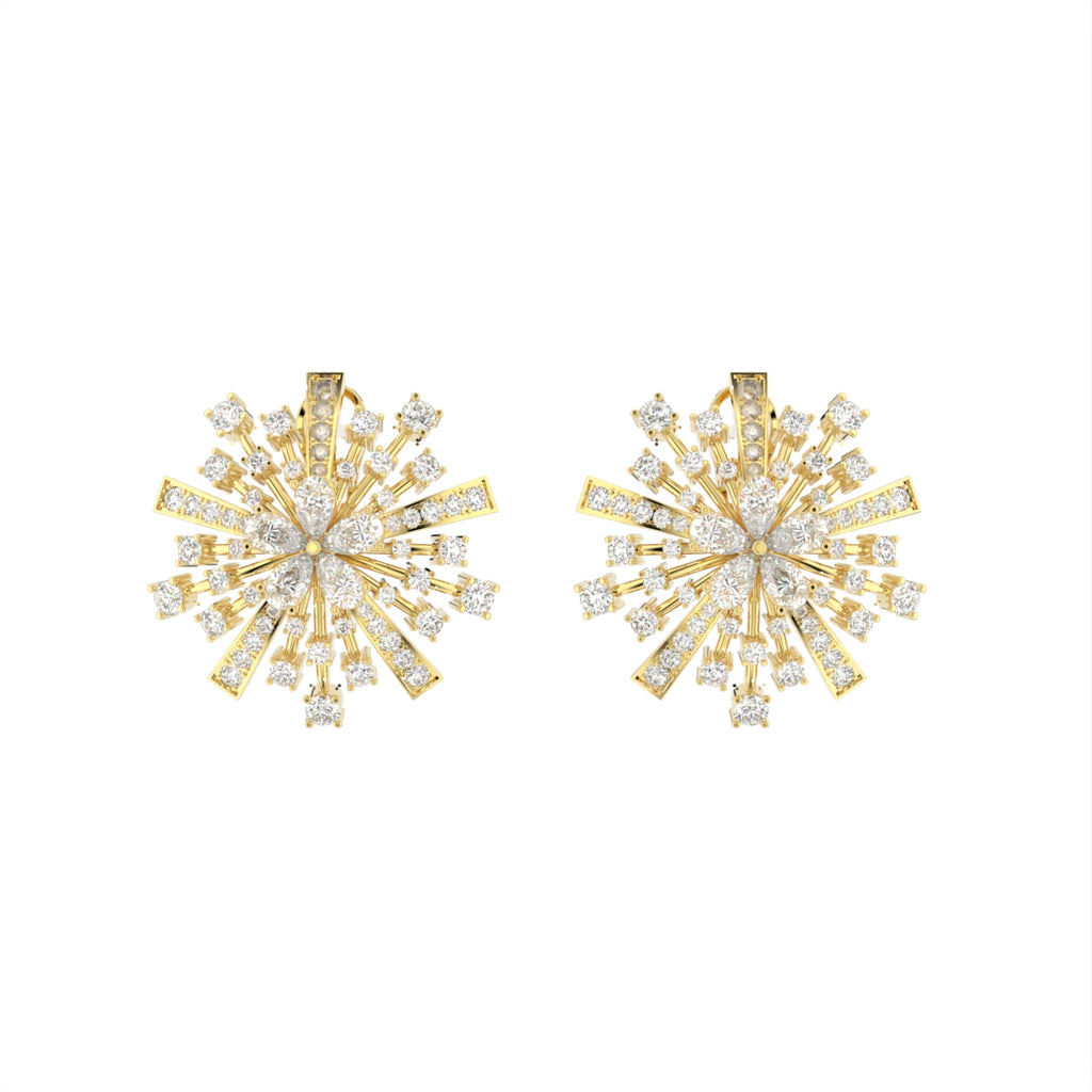 18K Statement Diamond Earrings — TOP