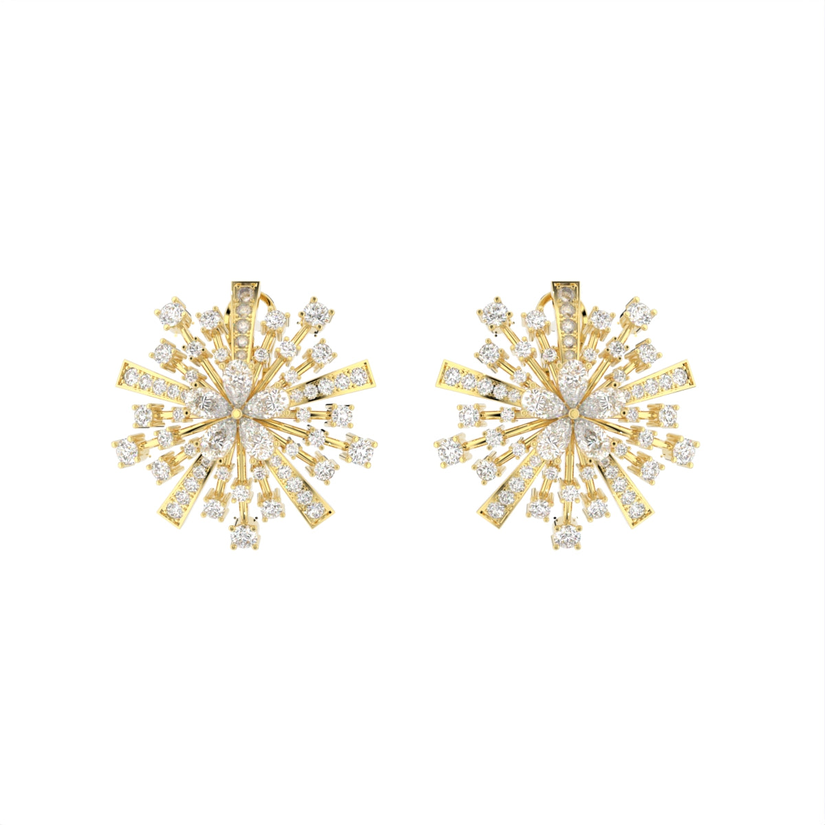 18K Statement Diamond Earrings — TOP