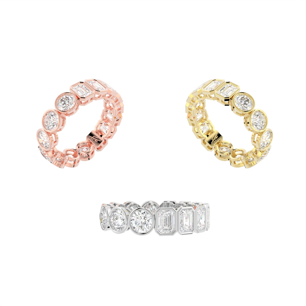 Sterling Silver Diamond Ring — 3 COLOR