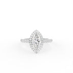 18K Halo Marquise Diamond Engagement Ring — TOP