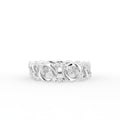 18K Yellow Gold Round Chain Link Diamond Ring — TOP