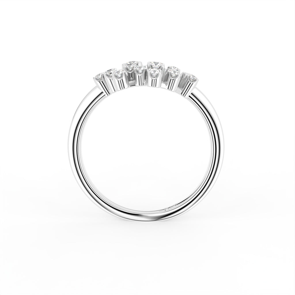18K Bespoke Cluster Diamond Ring — FRONT