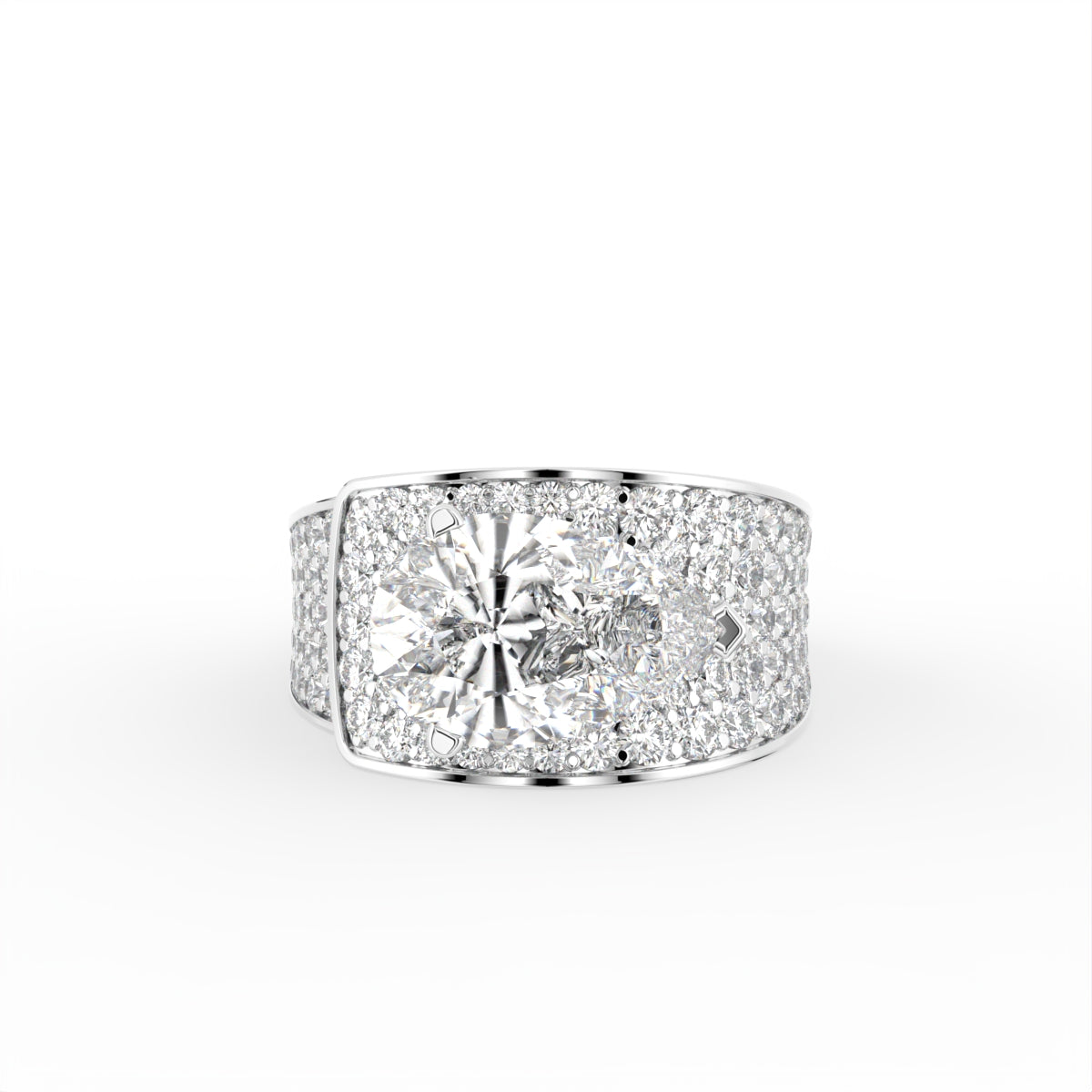vimg:Z00118|18K White Gold Bespoke Pear Diamond Ring — TOP