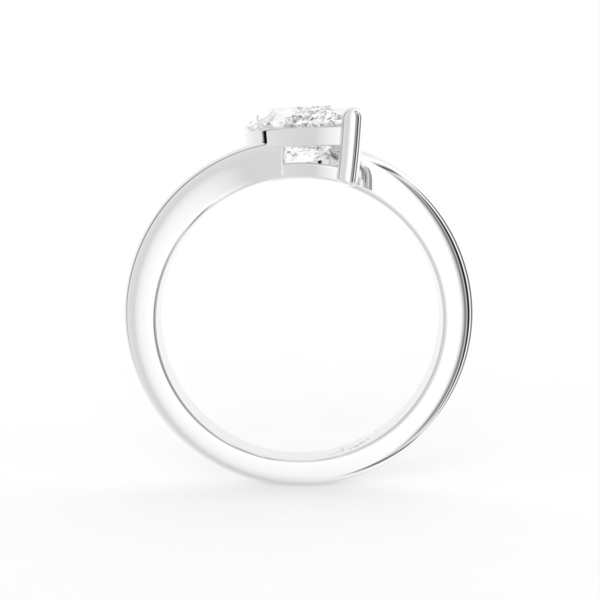 vimg:FJ4889|vimg:FJ6297|14K White Gold Solitaire Marquise Diamond Ring — FRONT