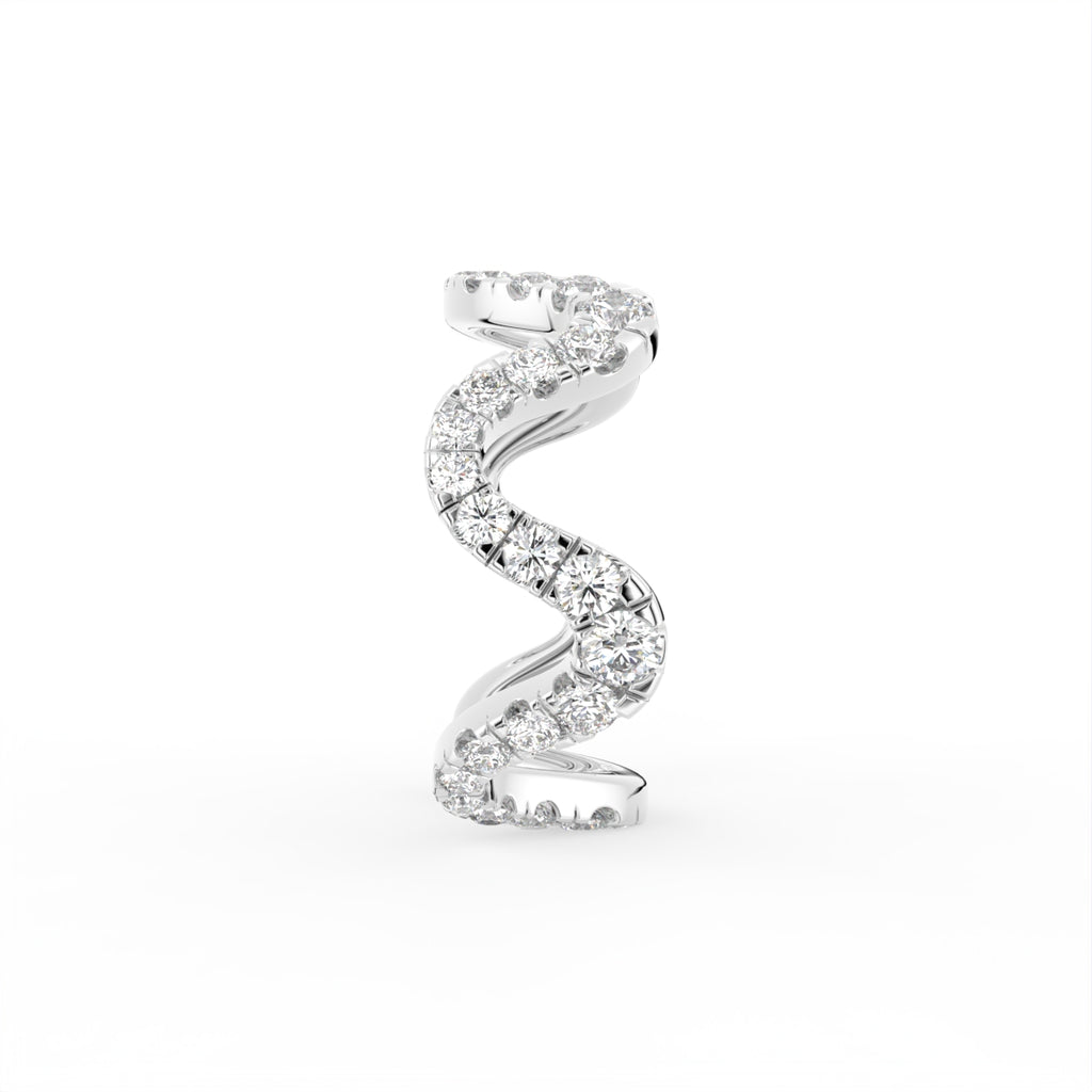 14K Yellow Gold Round Diamond Ring — SIDE