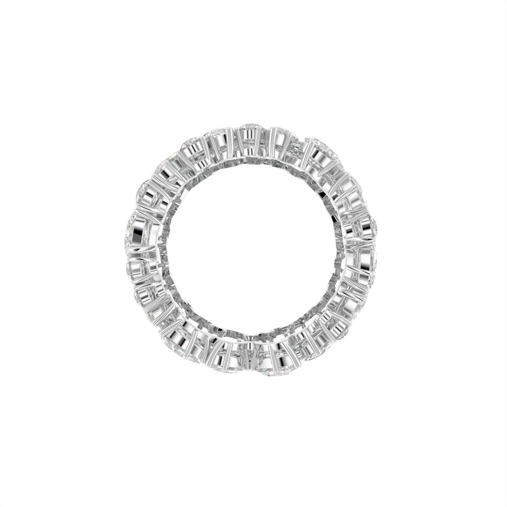 18K Eternity Round Diamond Ring — FRONT