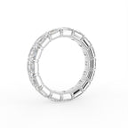 vimg:FJ4097|vimg:FJ4067|18K White Gold Asscher Eternity Diamond Ring — 3D VIEW