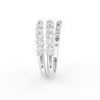 18K Spiral Pave Diamond Ring — SIDE