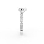 18K Halo Trillion Diamond Ring — SIDE
