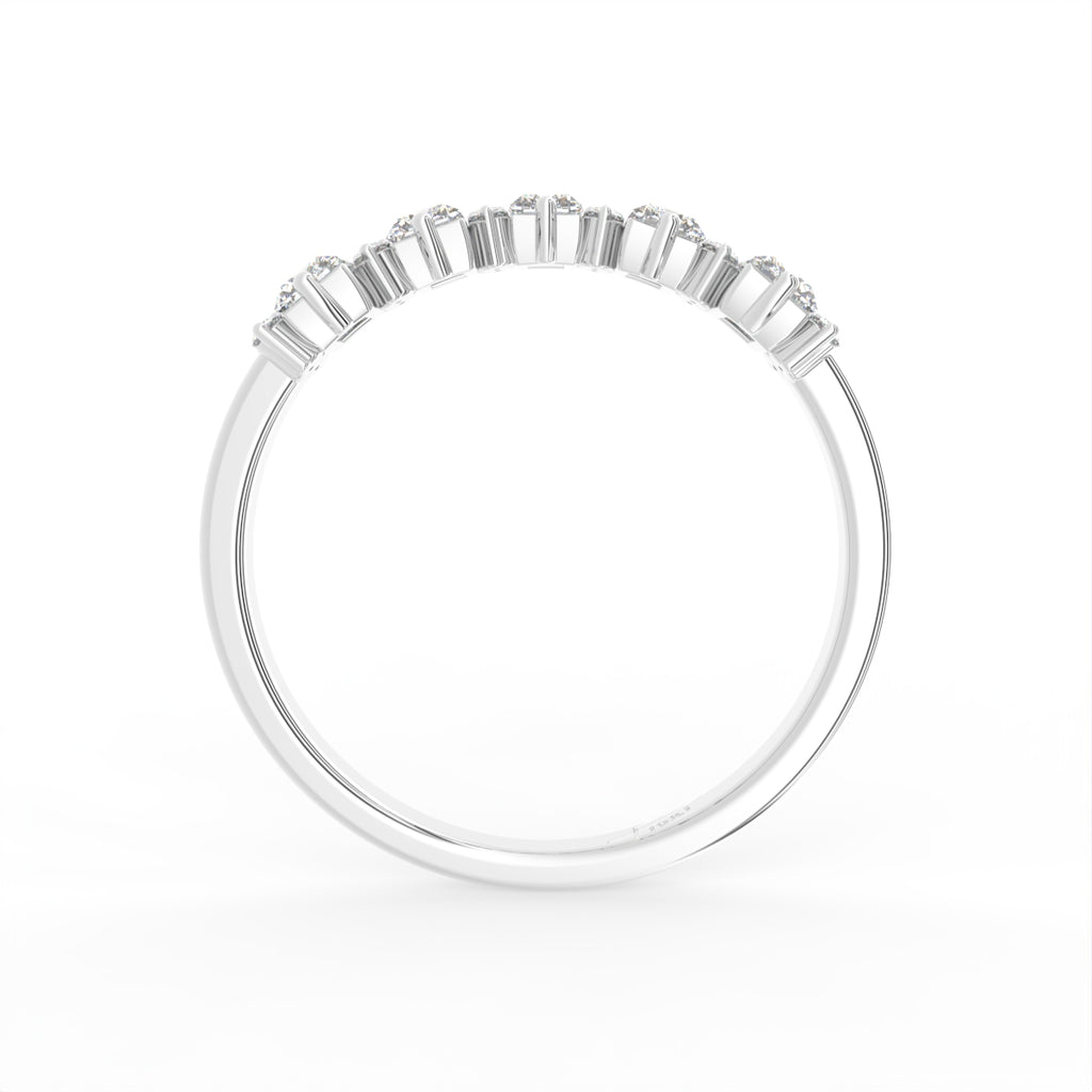 18K White Gold Baguette Diamond Ring — FRONT