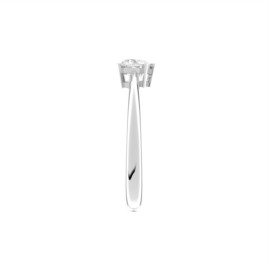 18K Solitaire Diamond Ring — SIDE