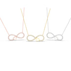 18K Infinity Heart Diamond Pendant — 3 COLOR