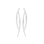 18K Round Diamond Drop Earrings — TOP