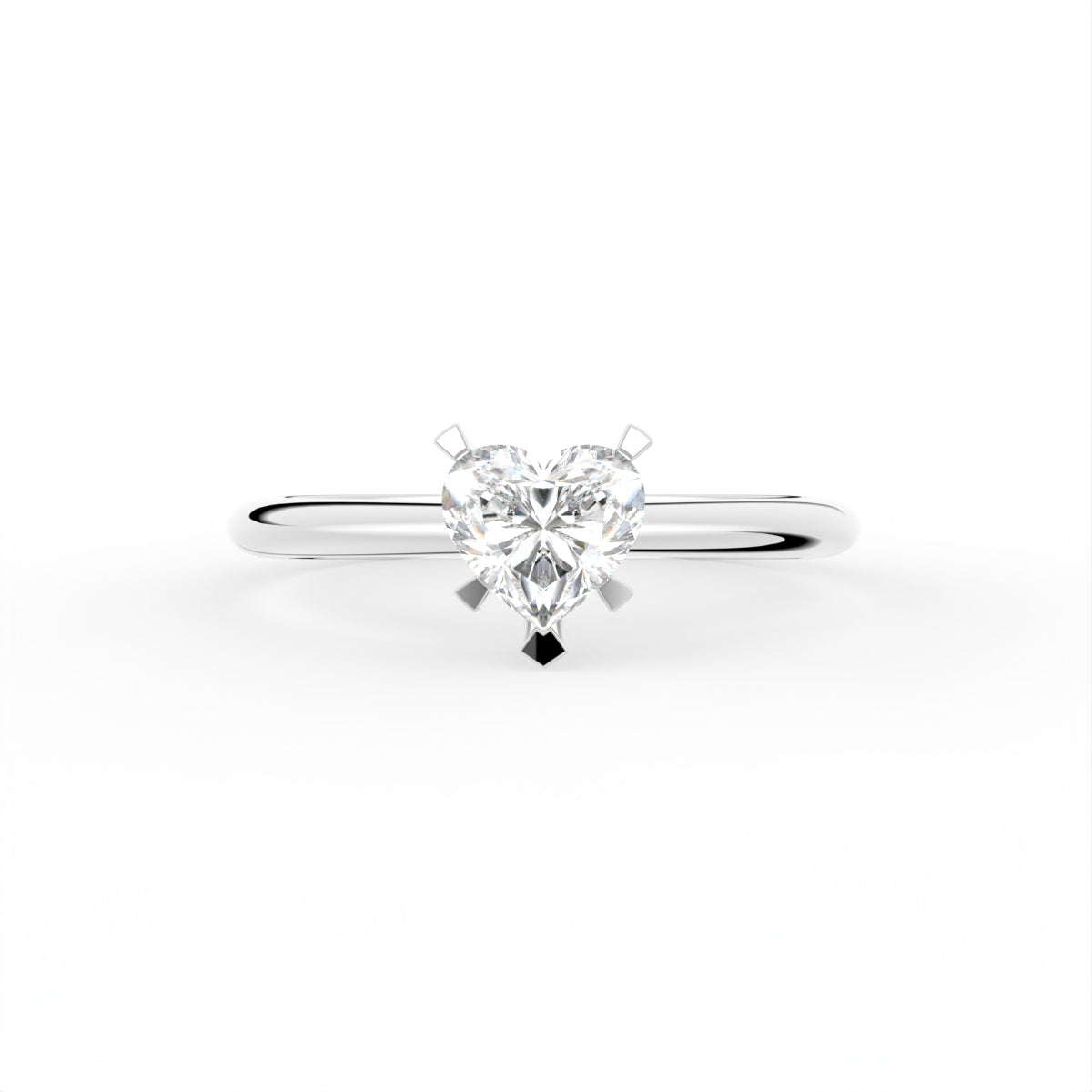 18K Solitaire Diamond Ring — TOP