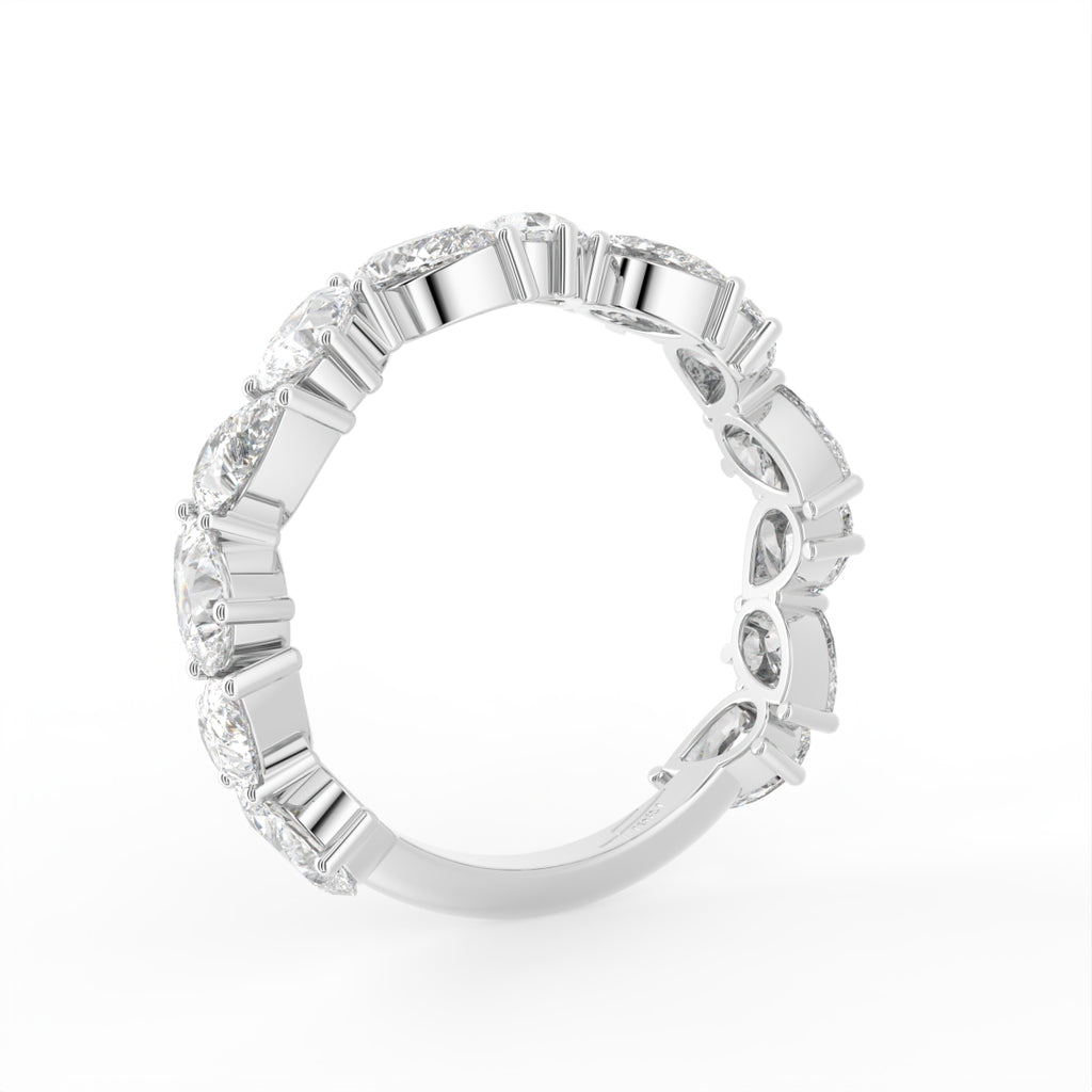18K Eternity Pear Diamond Ring — 3D VIEW
