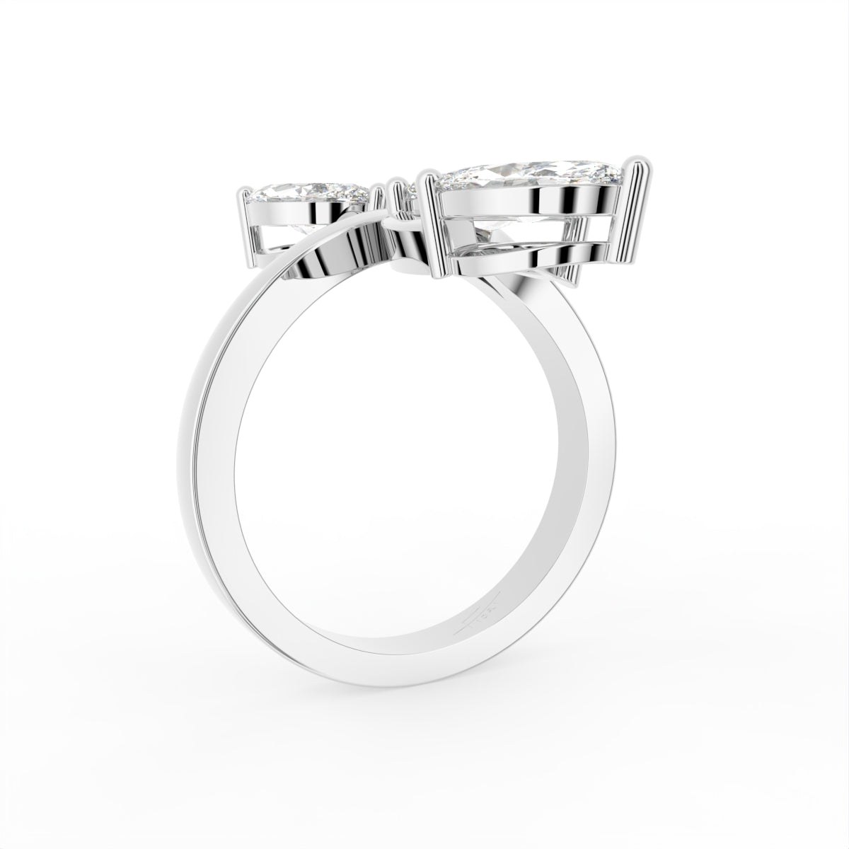18K Bespoke Marquise Diamond Ring — 3D VIEW