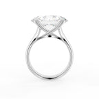 18K Oval Solitaire Diamond Engagement Ring — FRONT