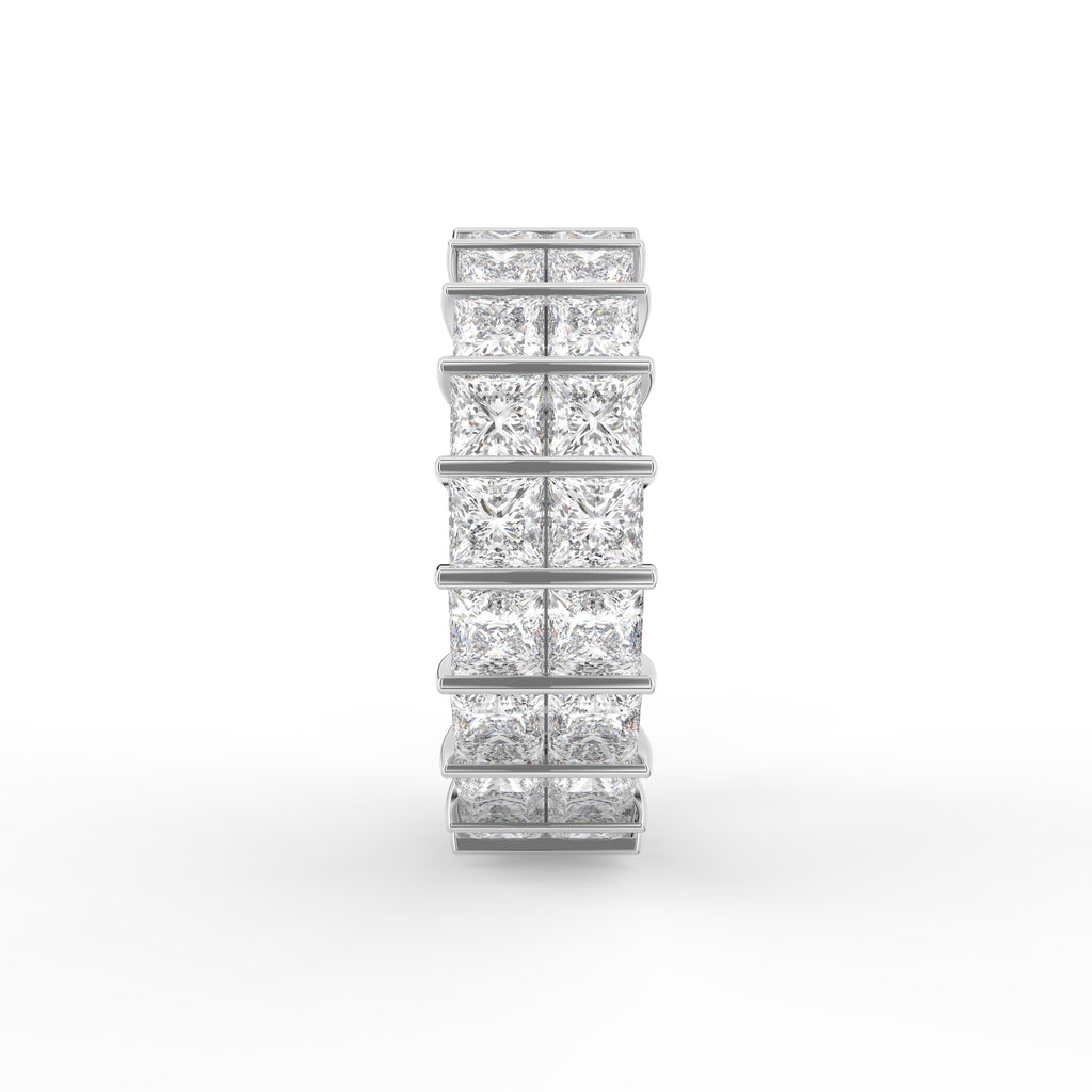 18K Princess Diamond Eternity Band — SIDE