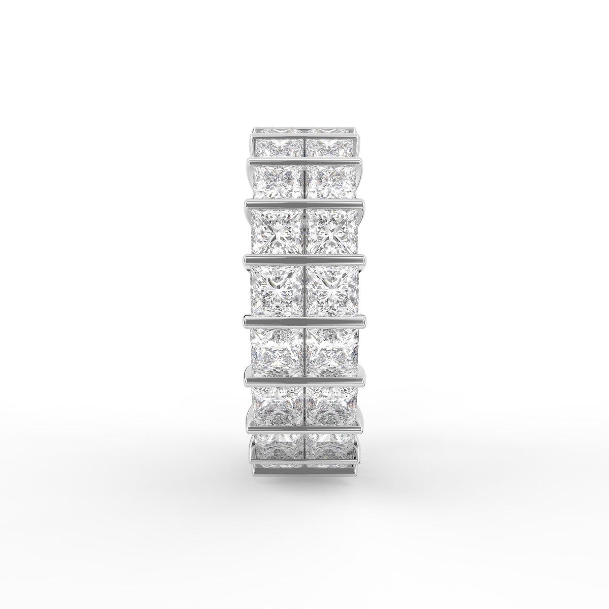 18K Princess Diamond Eternity Band — SIDE