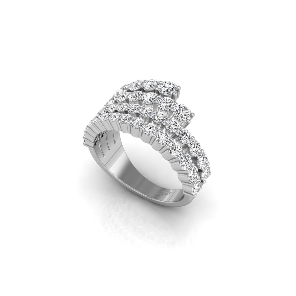 18K Round Diamond Statement Ring — 3 COLOR
