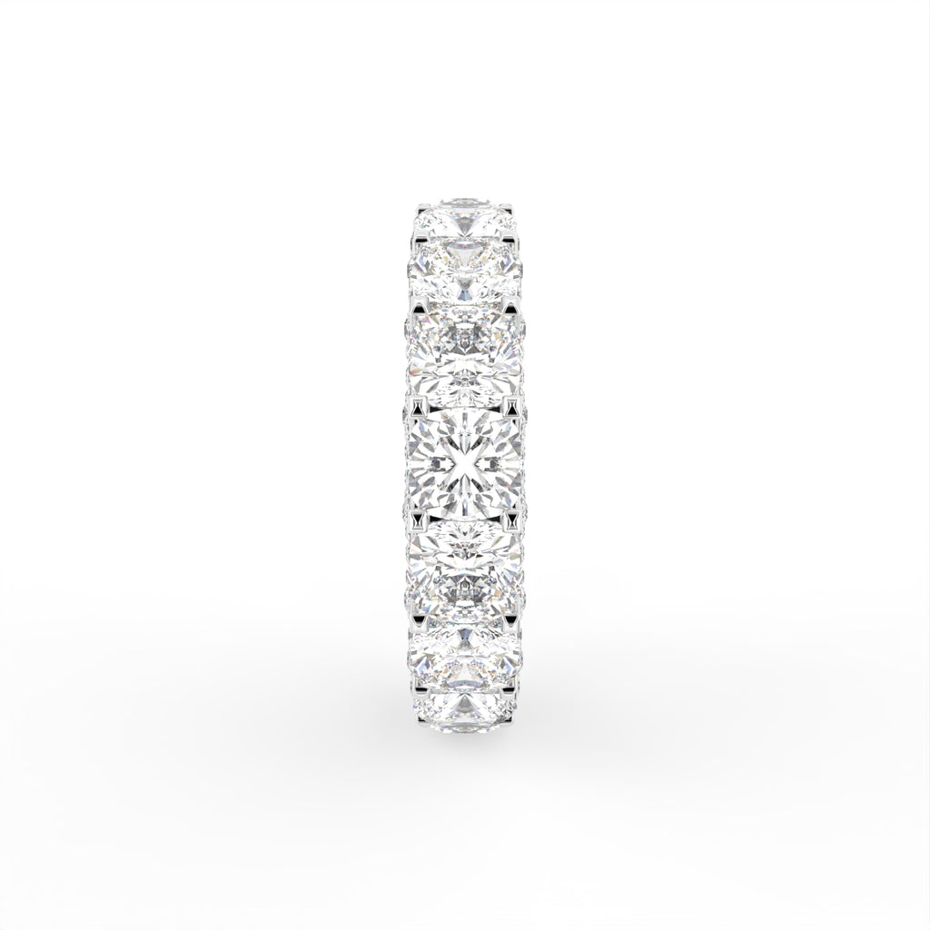 18K Full Eternity Round Diamond Ring — SIDE