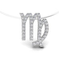 18K Zodiac Diamond Pendant — FRONT