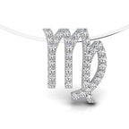 18K Zodiac Diamond Pendant — FRONT