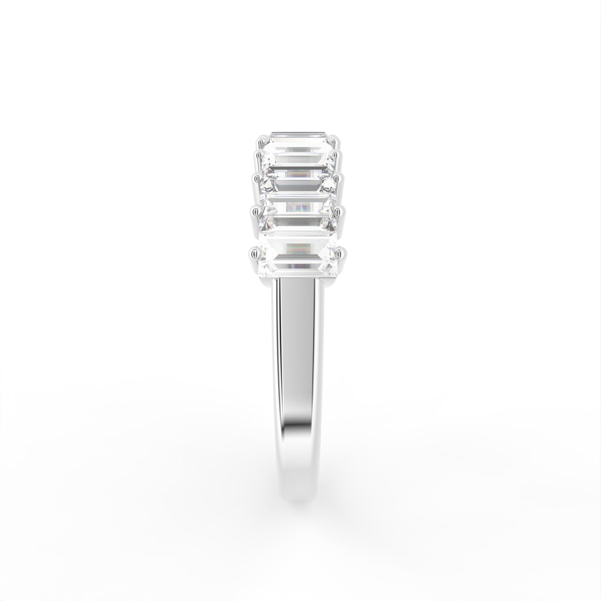 18K Eternity Baguette Diamond Ring — SIDE