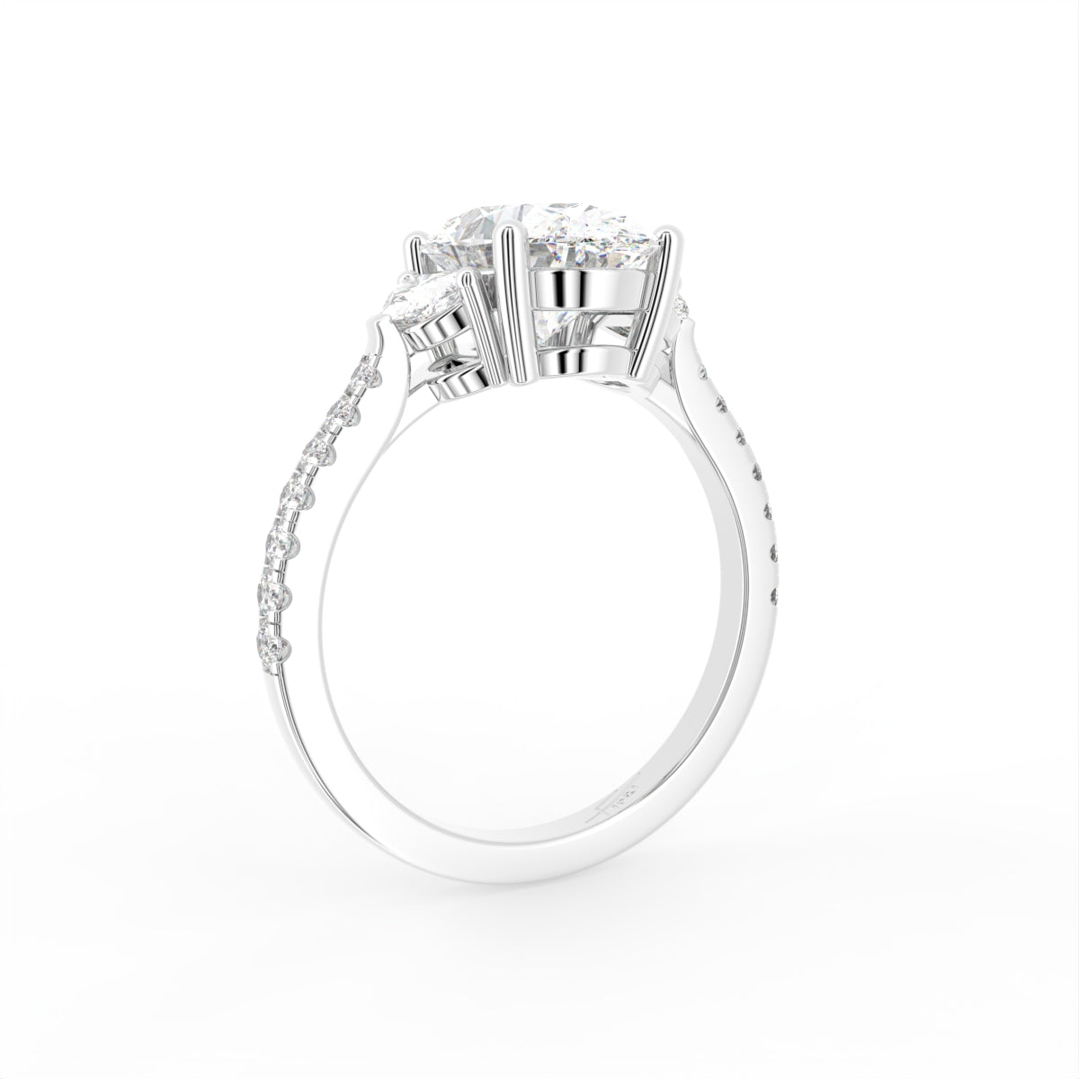 vimg:Z00236|18K Halo Oval Diamond Ring — 3D VIEW