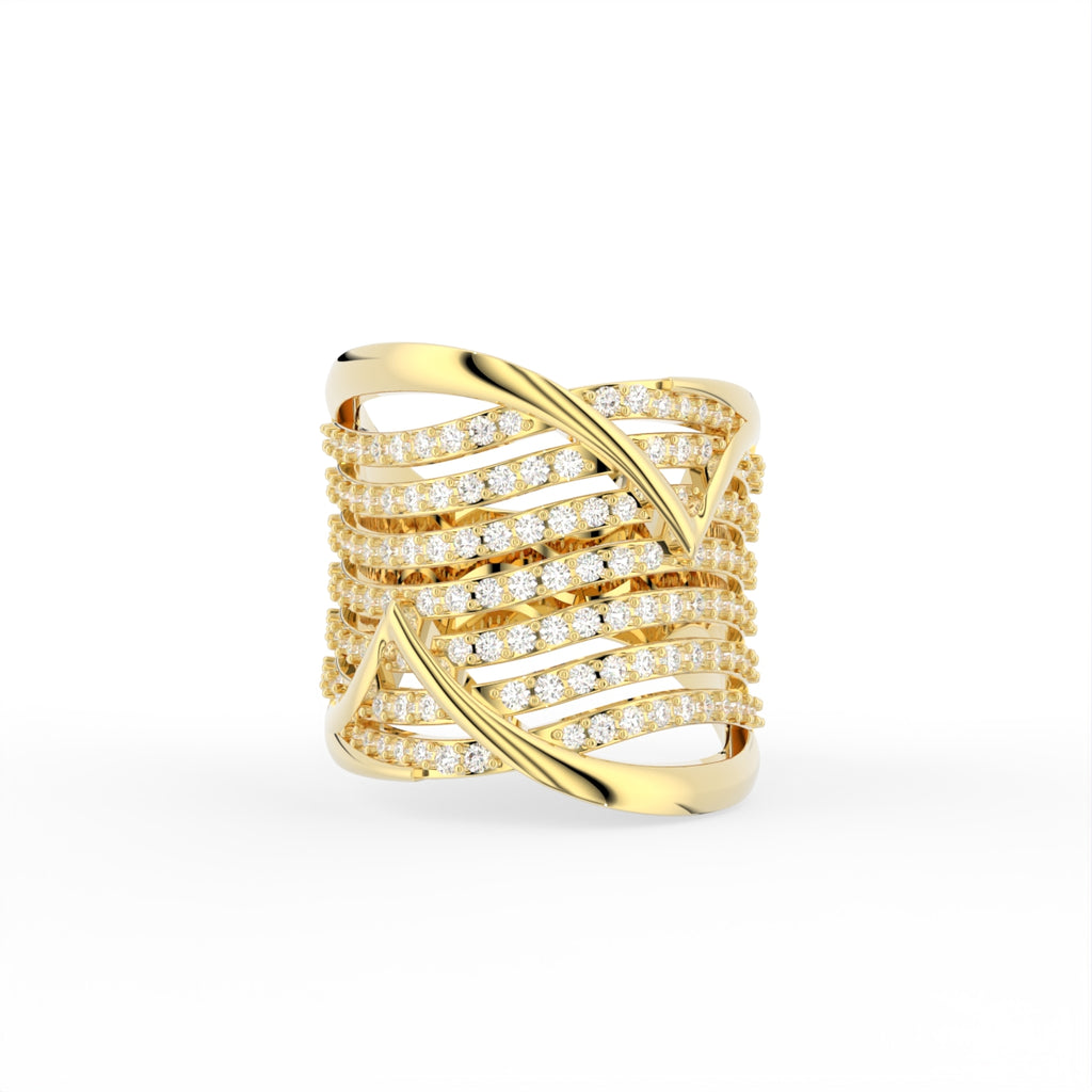 Sterling Silver Diamond Ring — TOP