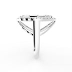 18K White Gold Bespoke Baguette Diamond Ring — SIDE