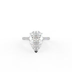 18K Solitaire Pear Diamond Engagement Ring — TOP