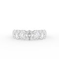 18K Half Eternity Oval Diamond Ring — TOP