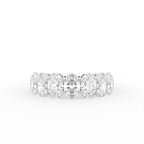 18K Half Eternity Oval Diamond Ring — TOP