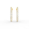 18K Diamond Hoop Earrings — TOP