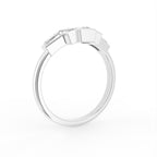 vimg:FJ3230|vimg:FJ3231|18K White Gold Trilogy Baguette Diamond Ring — 3D VIEW