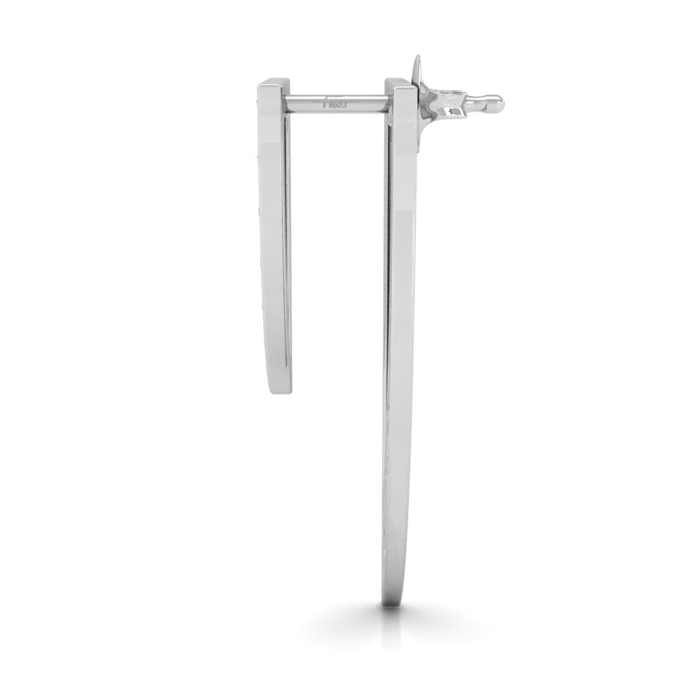 18K Lab Grown Diamond Earrings — SIDE VIEW