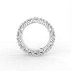 Sterling Silver Round Diamond Ring — FRONT/BACK
