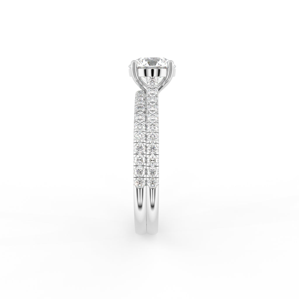 18K Solitaire Diamond Ring — SIDE