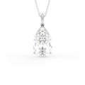 18K Pear Diamond Pendant — FRONT